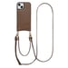 Selencia Coque de télephone Nova avec cordon et porte-cartes pour Apple iPhone 14 / 13 - Mocha Brown
