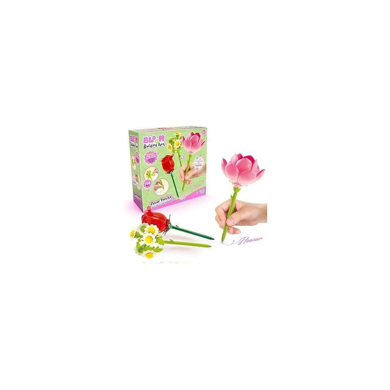 Stylo Fleur à Construire CANAL TOYS BLOOM Pack de 3 encre pailletée et parfumée Lotus Marguerite Neuf - vue 3