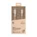 Cable vegano bio USB-C a Lightning certificado MFi Apple Carga/Sincronización (1M), Beige