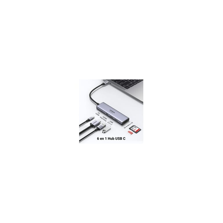 USB C Multifunction Adapter with PD - vue 2