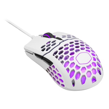 Cooler Master MM711 Ratón Gamer con cable RGB (Blanco)