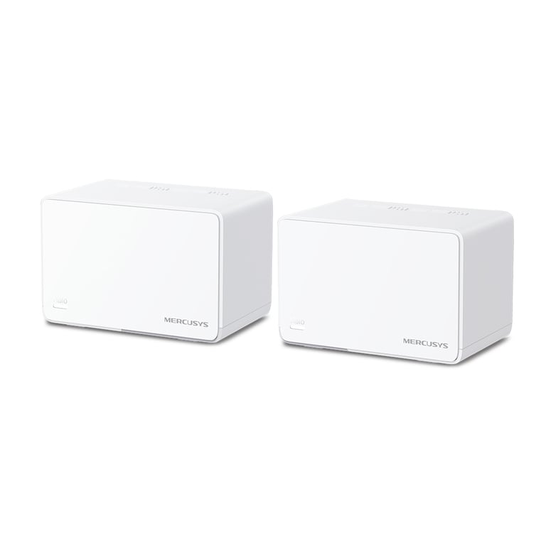 Système WiFi 6 Mesh AX3000 MERCUSYS Halo H80X 2 Pack Couverture 460 m² Canaux 160 MHz 3 Ports Gigabit - vue 2