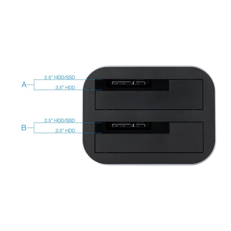 TooQ TQDS Station d'accueil de disques de stockage USB 3.2 Gen 1 3.1 Gen 1 Type B Aluminium Neuf - vue 3
