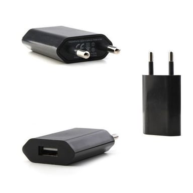 Cargador adaptador USB universal iPhone negro