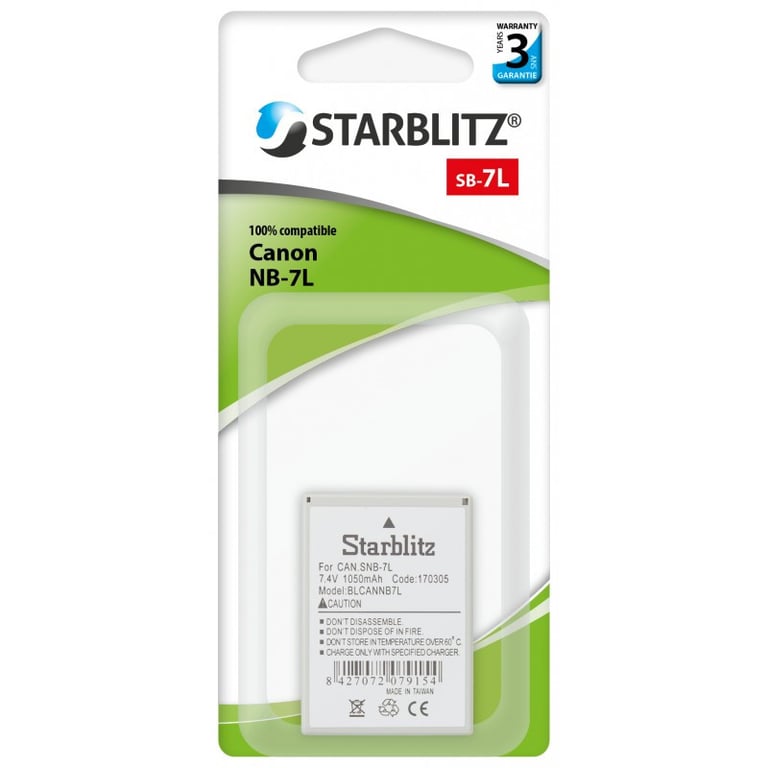 STARBLITZ Batterie Compatible avec CANON NB Neuf