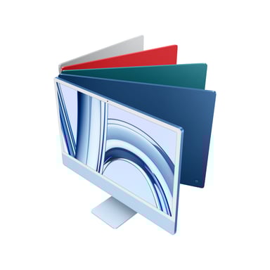 Apple iMac Apple M M3 59,7 cm (23.5'') 4480 x 2520 Pixeles PC todo en uno 8 GB 256 GB SSD macOS Sonoma Wi-Fi 6E (802.11ax) Plata