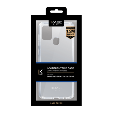Carcasa híbrida invisible para Samsung Galaxy A21s 2020, Transparente