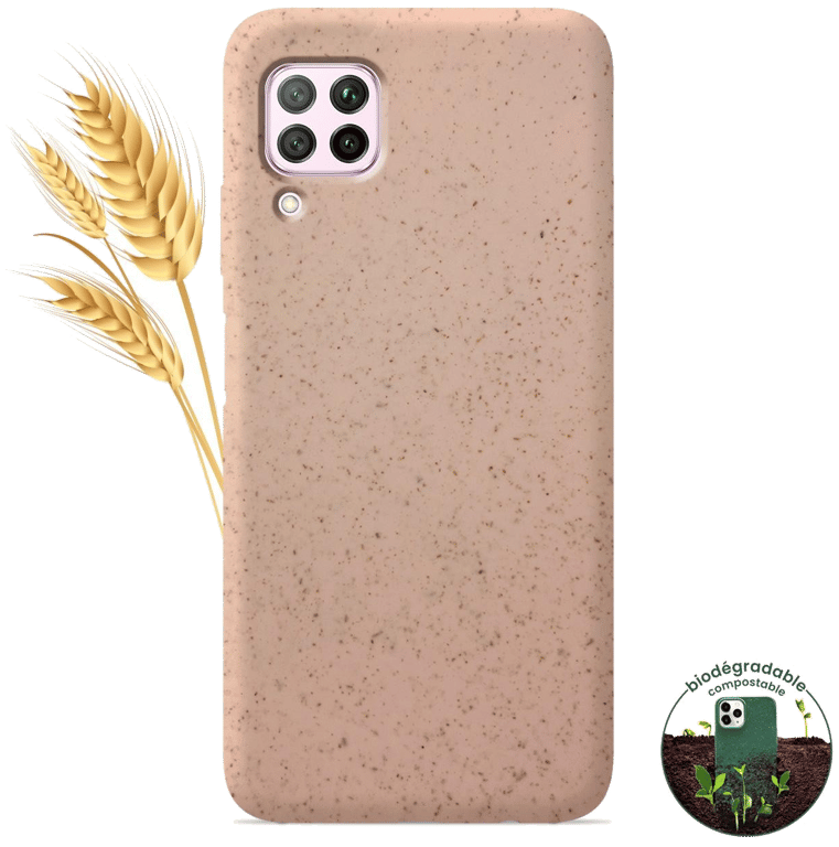 Coque silicone unie compatible Biodégradable Rose Huawei P40 Lite