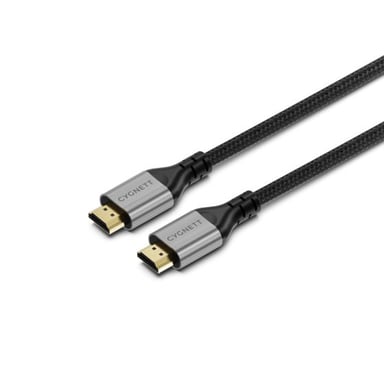 CYGNETT HDMI a HDMI 8k 48Gbps cable de nylon trenzado 2.5m Negro