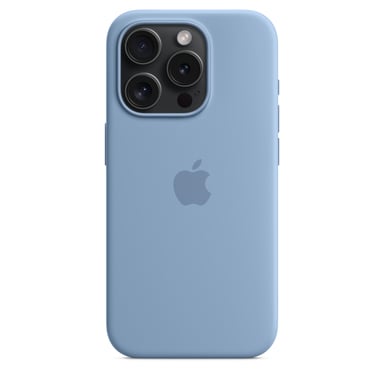 Custodia in silicone con MagSafe per iPhone 15 Pro Winter Blue