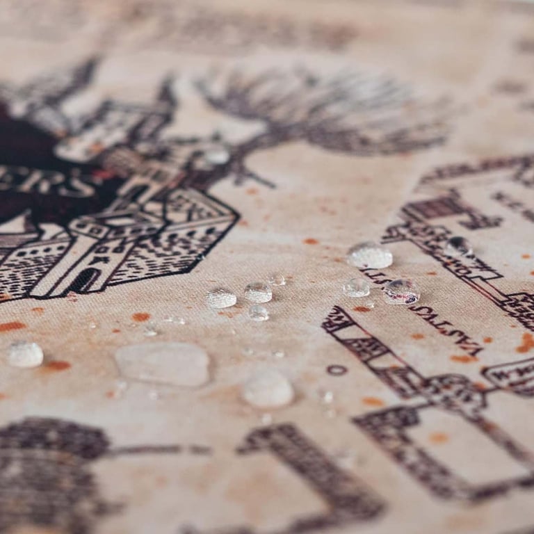 Tapis de Souris XXL Gamer Antidérapant motif Carte du Maraudeur Marron / Beige - Neuf