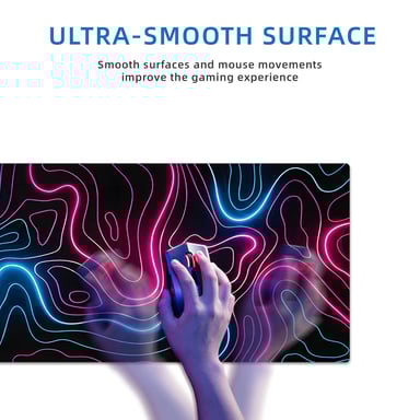 Alfombrilla de ratón grande y extendida para escritorio Black XL