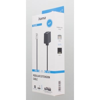 Hama 00201110 cavo telefonico 6 m nero