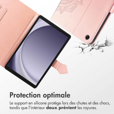 imoshion Coque tablette pour Samsung Galaxy Tab A9 Plus - Rose Gold