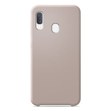 Coque silicone unie Soft Touch Sable rosé compatible Samsung Galaxy A20e