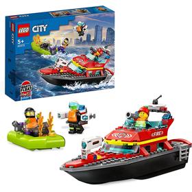 Lego City Le Bateau De Sauvetage Des Pompiers 60373 Lego La Boîte - vue 4
