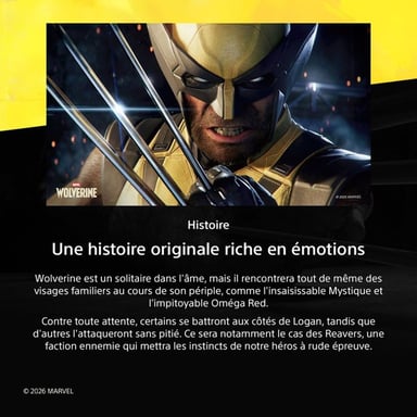 Pack PS5 Slim & Wolverine - Console de jeux PlayStation 5 Slim 825 Go (Digital), Edition Wolverine
