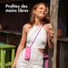 imoshion Coque en silicone avec cordon pour Apple iPhone 14 Pro - Fluor Roze