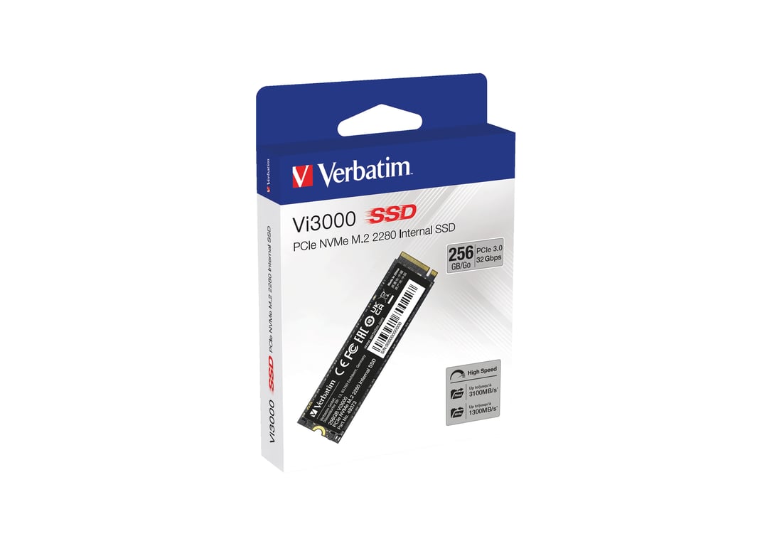 Verbatim Vi3000 256 Go M.2 PCI Express 3.0 NVMe - Neuf