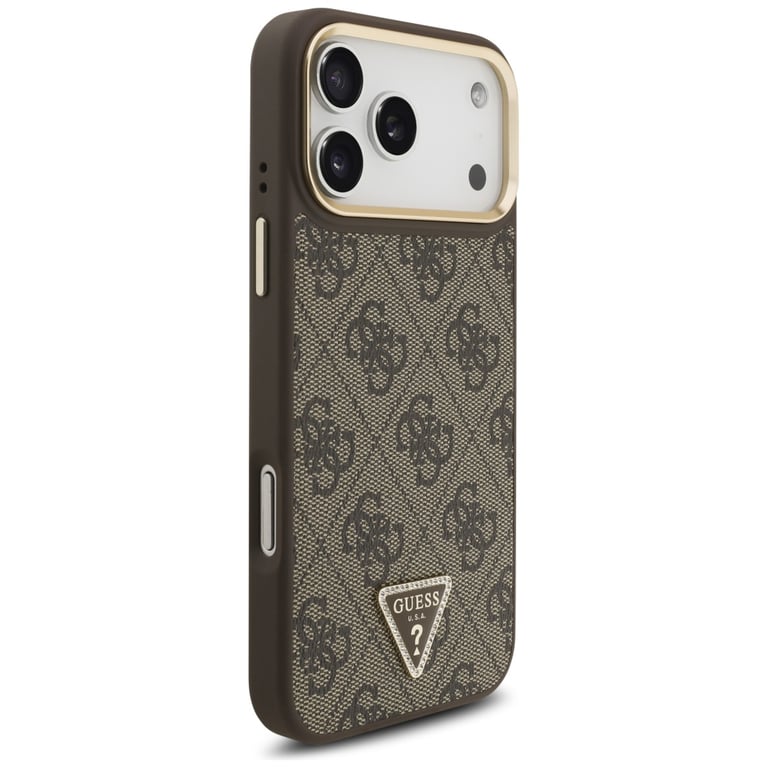 Guess 4G Triangle Logo Case with MagSafe for iPhone 17 Pro Max 6.9 Gold GUHMP17XP4GTDGMW - vue 3