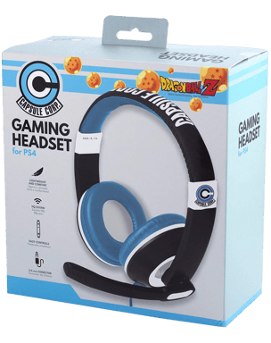 Auriculares de juego Capsule Corp Dragon Ball Z multiplataforma con micrófono plegable y licencia oficial