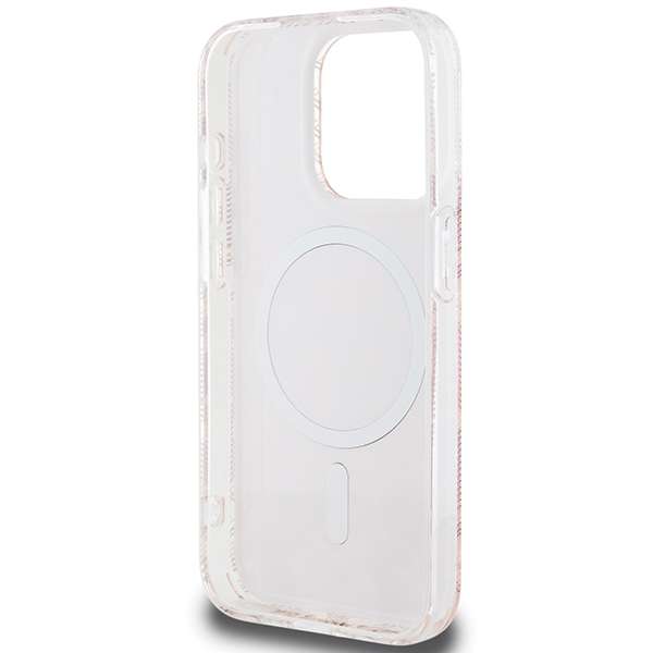 Guess Coque IML GCube MagSafe pour iPhone 15 Pro Max Rose - vue 2