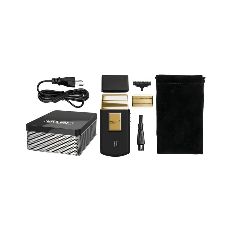 Wahl Travel Shaver Gold Edition Rasoir électrique sans fil et rechargeable pour hommes idéal pour les voyages pour couper les cheveux et la barbe compact et portable - vue 3