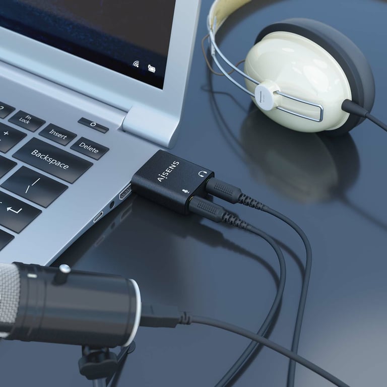 AISENS A106 0768 changeur de genre de câble USB A 2x 3.5 mm Neuf - vue 2