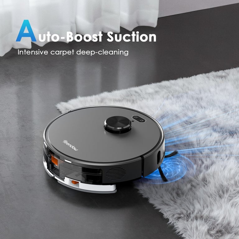 Aspirateur Robot et Laveur Teendow D65s Max Vidage Automatique Navigation LDS 6.000 Pa - vue 3