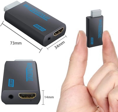 Adaptateur intelligent Nintendo Wii vers HDMI - Full HD 1080p Black