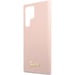 Funda Guess de silicona con logo metálico « Script » para Samsung S23 Ultra, rosa
