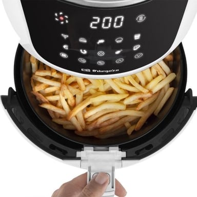 Friggitrice senza olio Orbegozo FDR 64 Healthy - Potenza 1300-1500 W - Capacità 4 Litri - 12 Programmi di Cottura - Touch Screen LED - Sistema di Sicurezza - Timer 60 Min