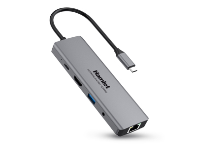 Hamlet HDKC-PD200 station d'accueil Avec fil USB 3.2 Gen 1 (3.1 Gen 1) Type-C Gris