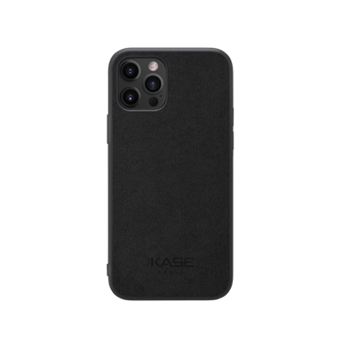 Funda de gamuza Alcantara para Apple iPhone 12/12 Pro, negro medianoche