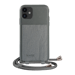 Bandolera orgánica vegana antibacteriana para Apple iPhone 11, gris lava