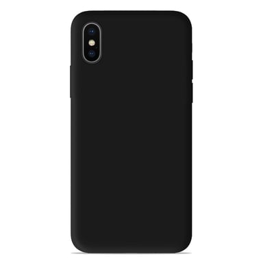 Coque silicone unie Mat Noir compatible Apple iPhone X iPhone XS