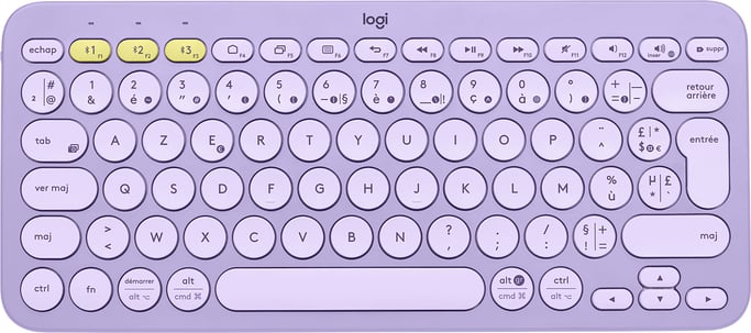 Logitech K380 teclado Bluetooth AZERTY Francés Lavanda