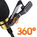 Micro Cravate Jack 3.5mm Son Omnidirectionnel Pince Rotative Câble 2m LinQ