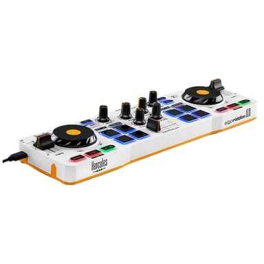 Hercules DJControl MIX Bluetooth per smartphone e tablet (Andoid e 2 canali) Nero, Bianco, Giallo