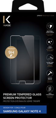 Protection d'écran premium en verre trempé pour Samsung Galaxy Note 4, Transparent