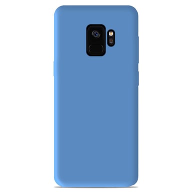 Coque silicone unie Mat Bleu compatible Samsung Galaxy S9