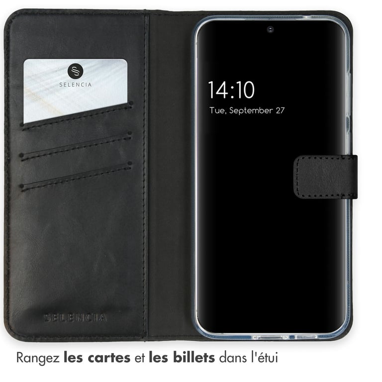 Selencia Étui de téléphone en cuir véritable pour Samsung Galaxy S23 FE Neuf - vue 3