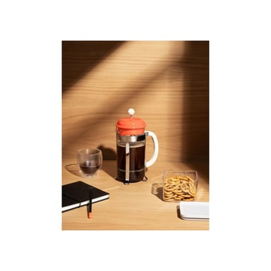 Cafetière à piston BODUM avec carafe en verre 1 L 8 tasses Corail