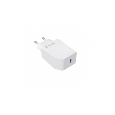 Adaptador de corriente USB-C blanco de 20 W de Muvit