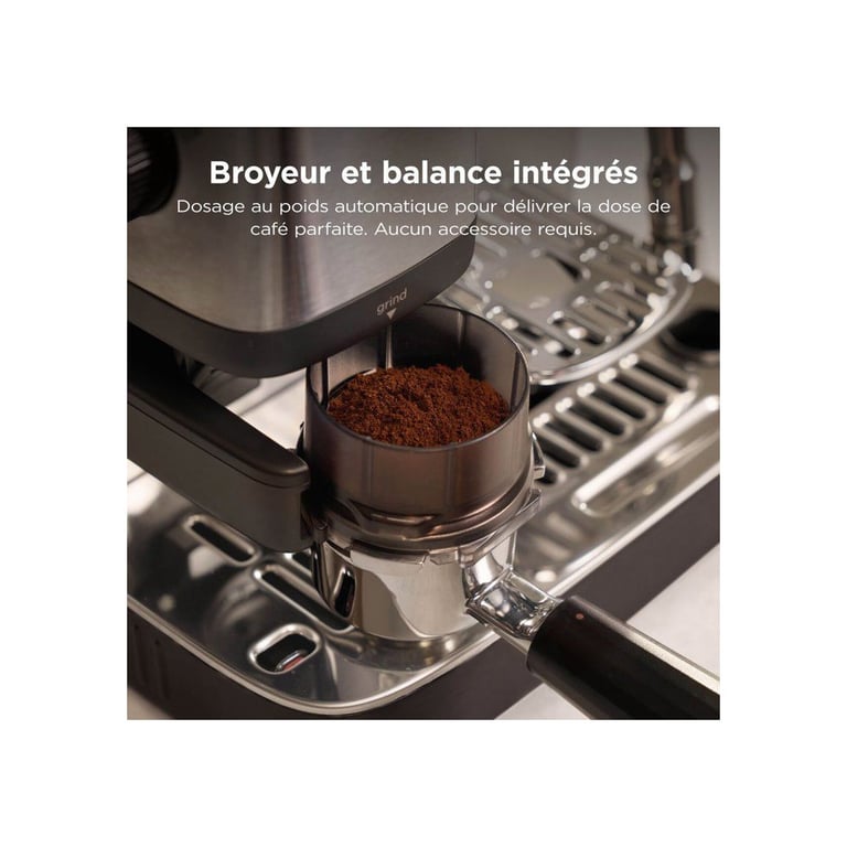 Machine à café compacte 2 en 1 NINJA Luxe ES301EU BaristaAssist espresso et filtre & Inox - vue 4