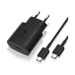 Caricabatterie domestico Samsung Power Delivery 25W + cavo USB C/USB C nero
