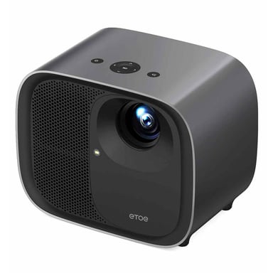 Vidéoprojecteur ETOE E3 Pro avec Google TV, 600 ANSI, 1080P Natif, Décodage 4K, Mise au point Automatique et Correction Keystone, Wi-Fi Double Bande et Audio 20W - Prise EU