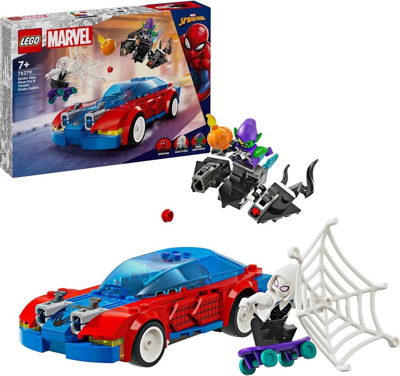 Lego Marvel La Voiture De Course De Spider man Contre Le Bouffon Venomisé 76279 Lego - vue 4