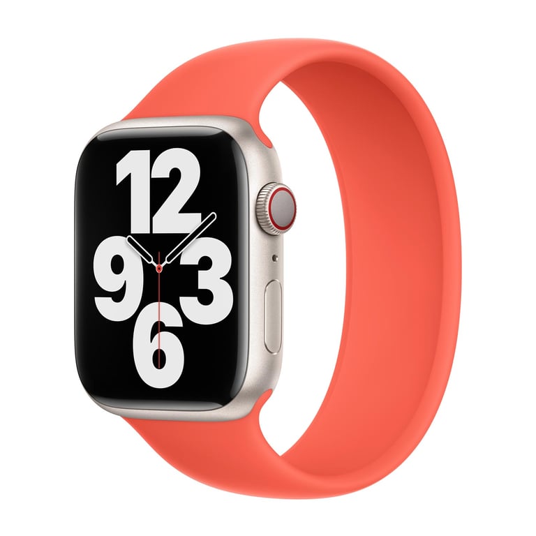 Bracelet Boucle unique en Silicone pour Apple Watch Series 1 9 / SE 384041 mm Series 10 / 11 42 mm Taille 4 Nectarine - vue 2