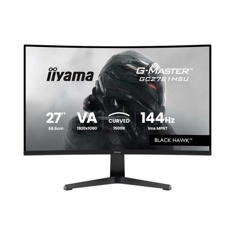 Écran iiyama G-MASTER GC2781HSU-B1 27  courbé VA Full HD 144 Hz FreeSync 1 ms Haut-parleurs USB 2.0 Noir - Neuf